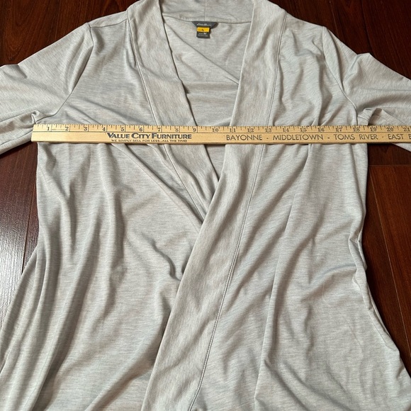 Eddie Bauer Casual Cardigan Sweater Women's Size M Gray Open Front Long Sleeve - Picture 6 of 8